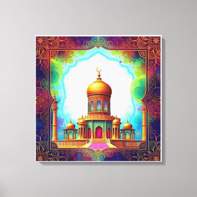 Toile Oeuvre de luxe de la mosquée islamique (Recto)