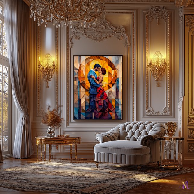 Toile Oeuvre De Mosaïque En Verre Baisé (Créateur téléchargé)