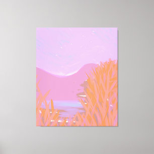 Toile Oeuvre D'Origine Contemporaine "Le Lac" Triptyque