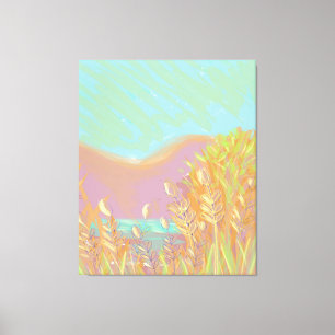 Toile Oeuvre D'Origine Contemporaine "Le Lac" Triptyque