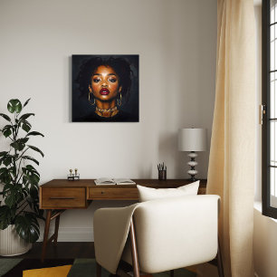 Toile Oeuvre d'une femme afro-américaine de portrait