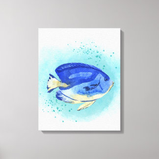 Toile OEuvre en aquarelle du poisson tropical