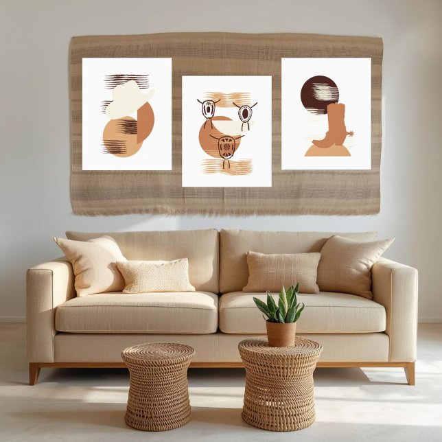 Toile OEuvre murale Monochromatique Bolo Cravate (Créateur téléchargé)