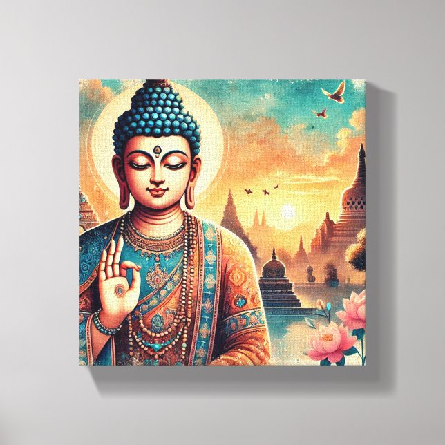 Toile OEuvre spirituelle Gautam buddha (Recto)