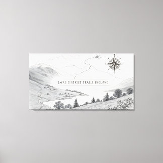 Toile Œuvres d'art murales de croquis à l'encre du Lake 
