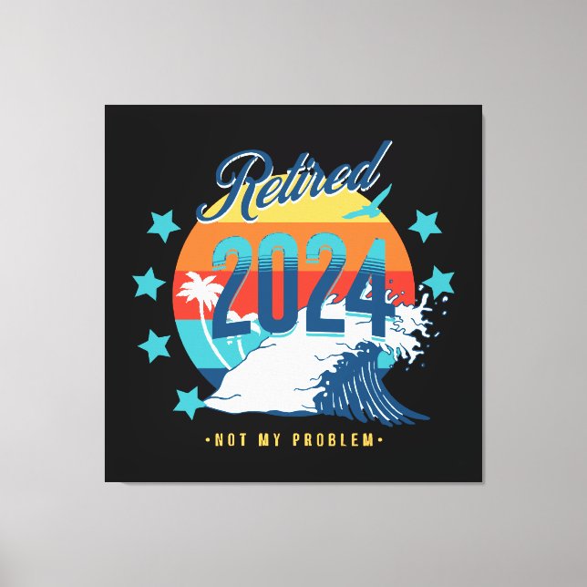 Toile Officiellement retraité 2024 (Recto)