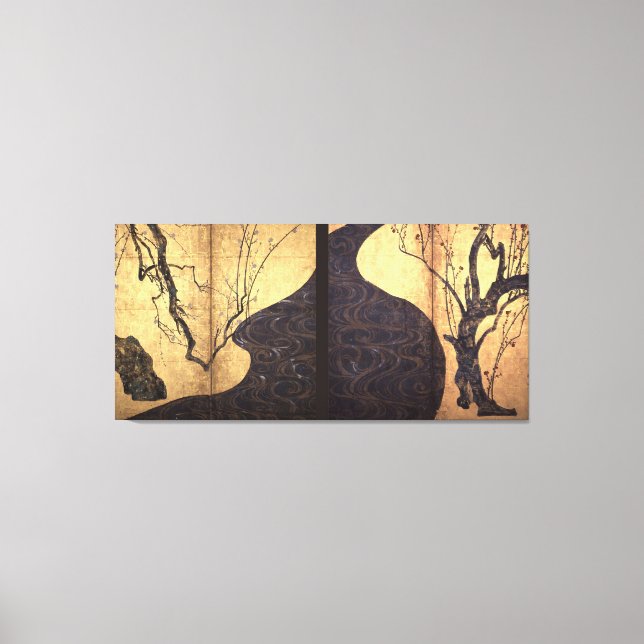 Toile Ogata Korin / Bossoms de prune rouge et blanche /1 (Recto)