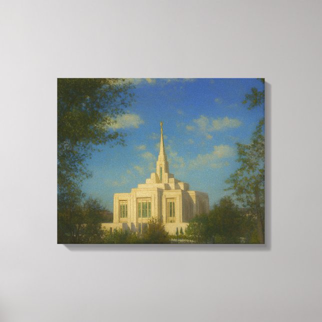 Toile Ogden Utah Temple Painting™ LDS Wall Art Canvas (Recto)