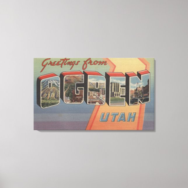 Toile Ogden, UtahGrandes lettres ScènesOgden, UT (Recto)