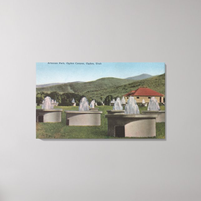 Toile Ogden, UtahVue du parc artésienOgden, Utah (Recto)