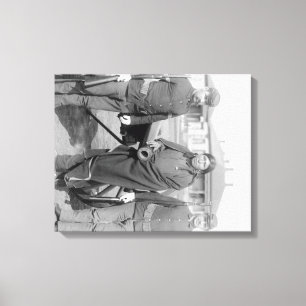 Toile Oglala Indian Plenty Hors avec 2 soldats blancs