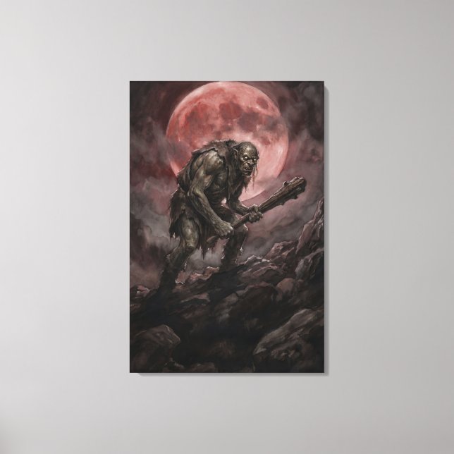 Toile Ogre sous la Lune de Sang (Recto)