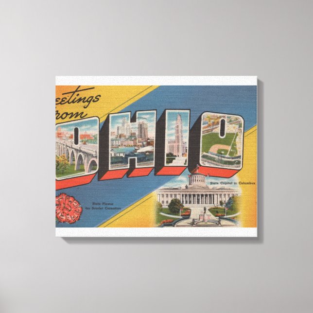 Toile Ohio (Capitale d'Etat/Fleur) - Scène aux grandes l (Recto)