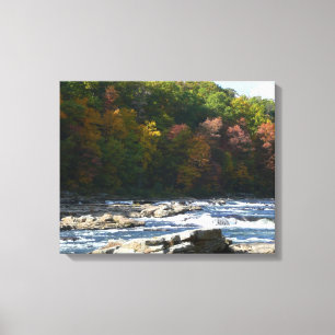 Toile Ohiopyle River Rapids à l'automne Pennsylvanie Aut