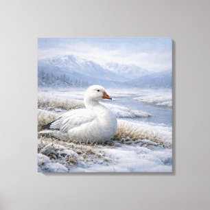 Toile Oie des neiges faune hiver