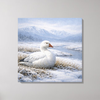 Toile Oie des neiges faune hiver