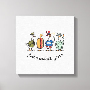 Toile Oie Patriotique Gravure Vintage Drôle Chemise USA