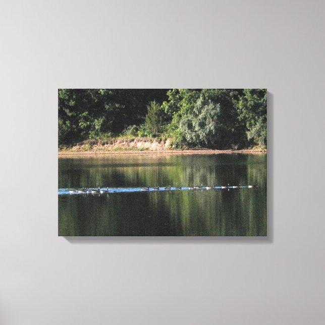Toile Oies sur le lac Photo (Recto)