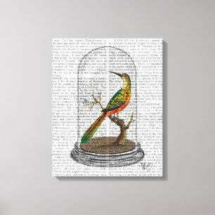 Toile Oiseau dans cloche en verre