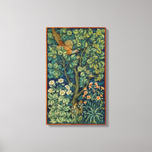 Toile Oiseau de faisan dans un arbre (par William Morris