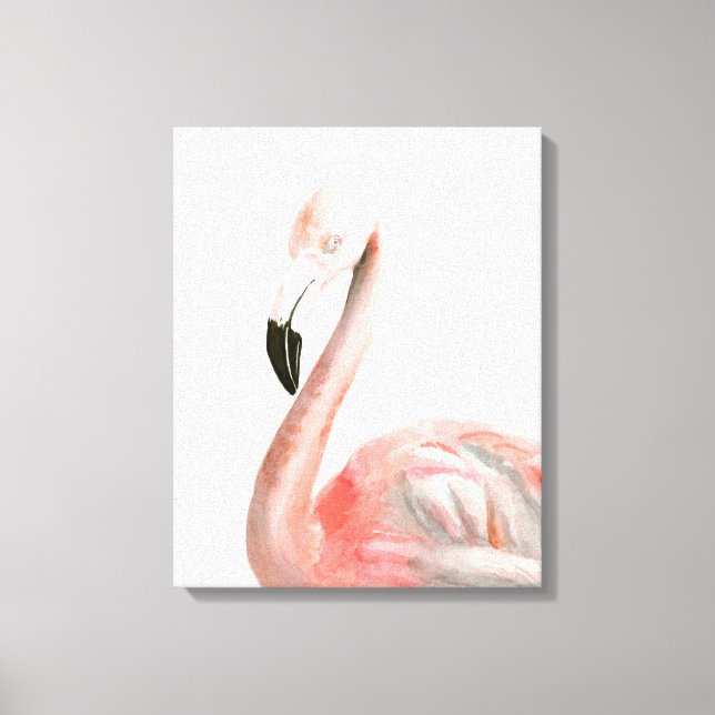 Toile Oiseau de Flamant rose tropical (Recto)