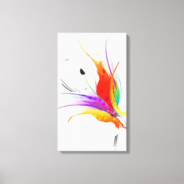 Toile Oiseau de paradis Abstrait de peinture (Recto)