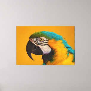 Toile Oiseau de perroquet bleu et jaune de Macaw Ara Ara