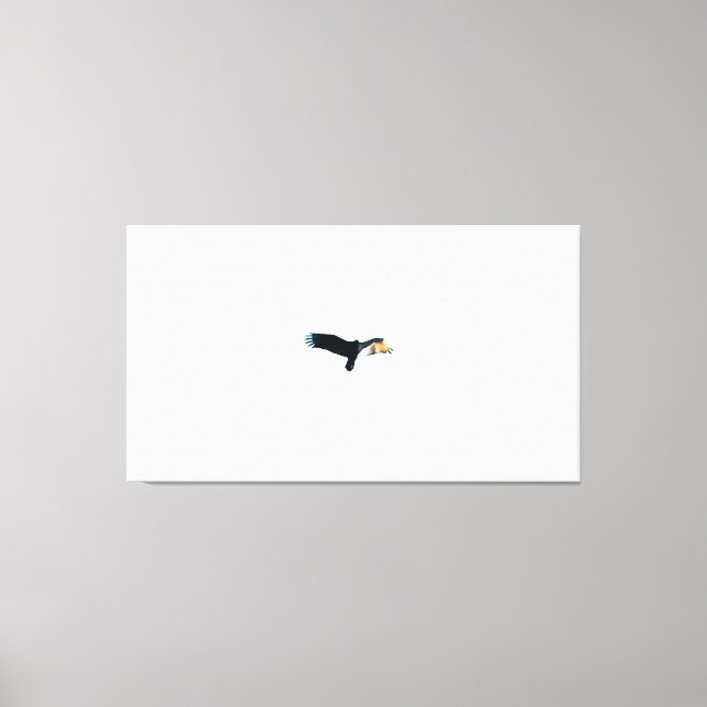 Toile Oiseau s'envolant dans un ciel clair (Recto)