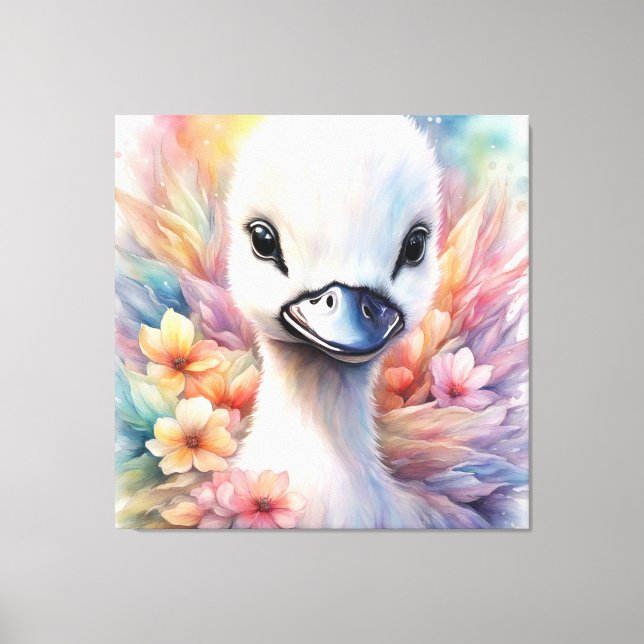 Toile Oiseaux arc-en-ciel Swan 2 (Recto)