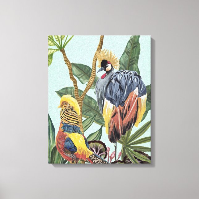 Toile Oiseaux au Paradis - Grands Oiseaux (Recto)