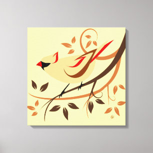 Toile Oiseaux cardinaux du Nord