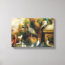 Oiseaux de Jakob Bogdani dans un paysage vintage