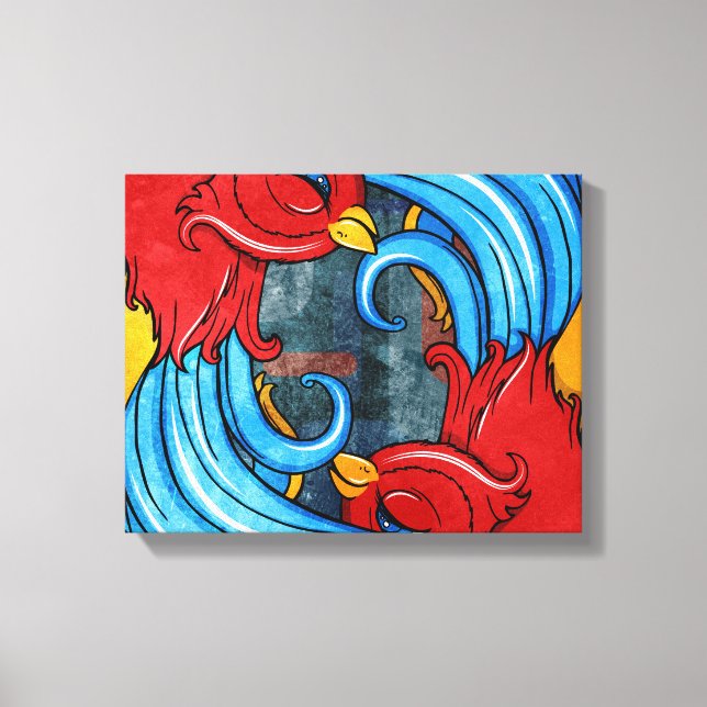 Toile Oiseaux de tatouage (Recto)