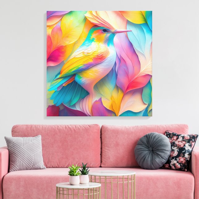 Toile Oiseaux Imaginaires Oiseaux de soie (Insitu(Salon))
