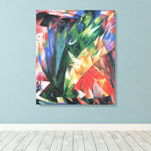 Toile Oiseaux (Vogel) par Franz Marc, Art Cubisme Vintag
