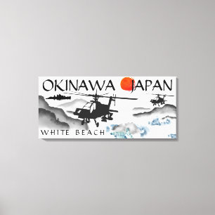 Toile Okinawa, Japon, White Beach Militaire