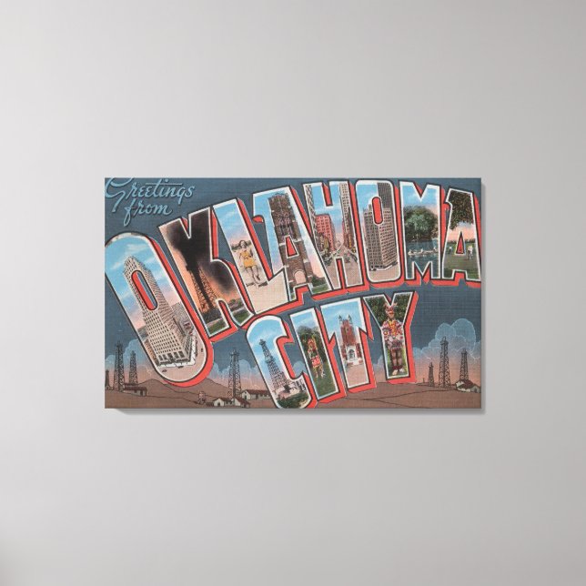 Toile Oklahoma City, Oklahoma (champs pétrolifères) (Recto)
