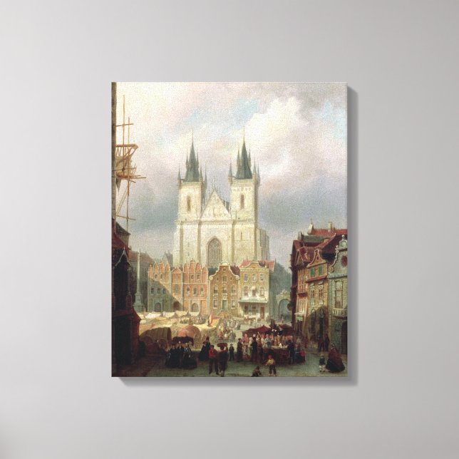 Toile Old Market Place at Prague, 1881 (Recto)
