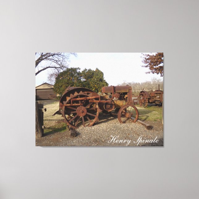 Toile Old tractor from days gone by on canvas (Recto)