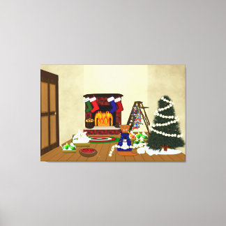 Toile Oliver décore pour Noël