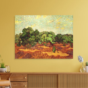 Toile Oliveraie, ciel bleu pâle de Vincent van Gogh