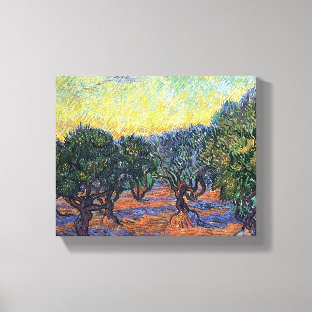 Toile Oliveraie de Vincent Van Gogh Impressionnisme Art (Recto)