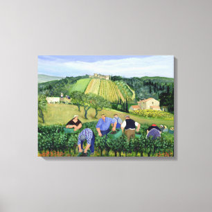 Toile Olives et tournesols de vignoble