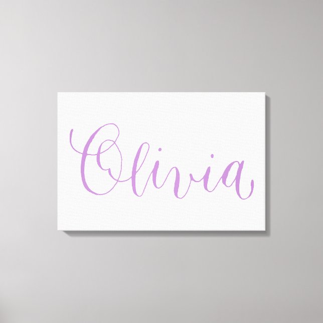 Toile Olivia - Moderne Calligraphie Nom Design (Recto)