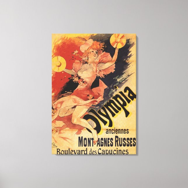 Toile Olympia Nightclub Girl Crashing Cymbals (Recto)