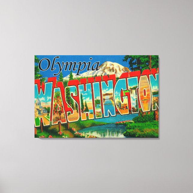 Toile Olympia, Washington - Scènes de grandes lettres (Recto)