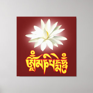 Toile Om mani padme mantra