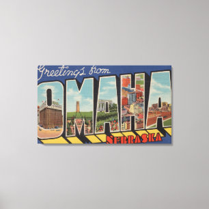 Toile Omaha, lettre ScenesOmaha, Ne 2 de NebraskaLarge
