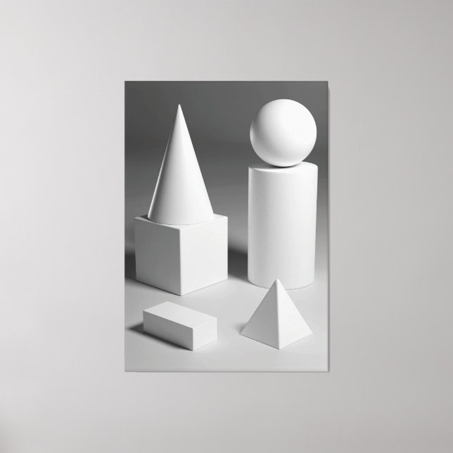 Toile Ombrage géométrique des formes (Recto)