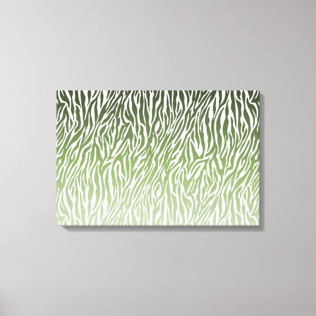 Toile Ombre d'impression Wild Green Zebra (Recto)